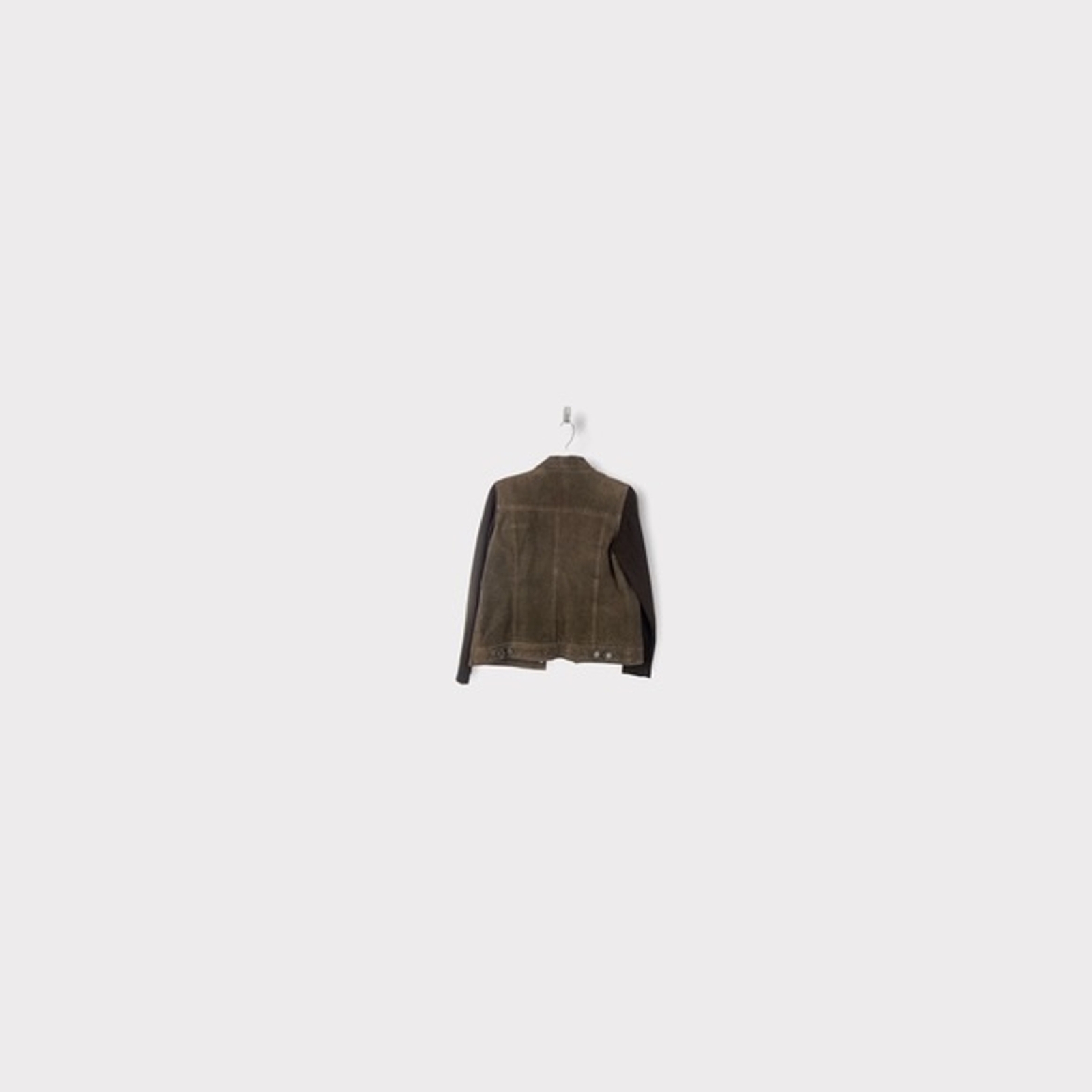 RELATIVITY Brown Suede Button Up Jacket with Knit… - image 7