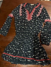 Ulla Johnson Dress 100% Silk Sheer Size 8 Blue