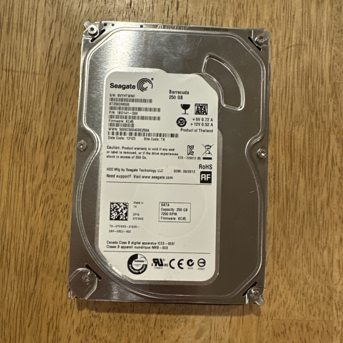 Seagate BarraCuda Hard Drive (ST250DM000) 250BG 7200RPM FIRMWARE