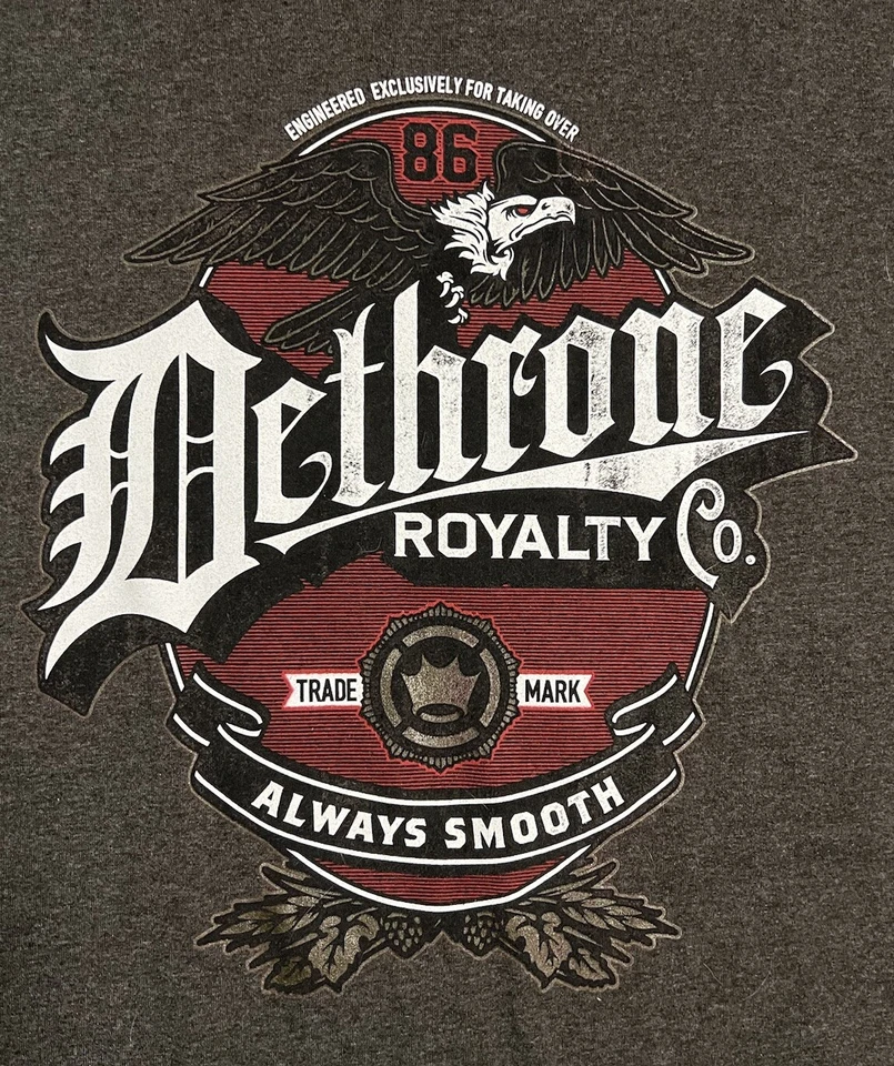 Dethrone Royalty Men’s Size 2XL Gray T-Shirt MMA UFC Y2K Made in USA P-30 - Image 3 of 4