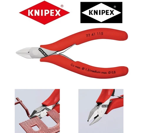 KNIPEX 77 41 115 Elektronikseitenschneider 115mm Form 2 für Feinmechanik Elektro