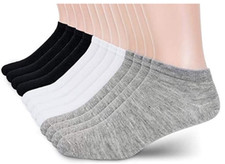12 Pair Unisex Low Cut No Show Ankle Socks Athletic Fashion Socks