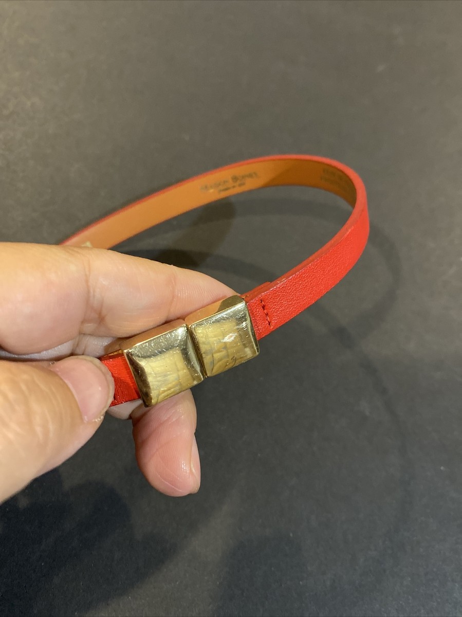 Maison Boinet Red Leather Double Wrap Bracelet Made In France | eBay