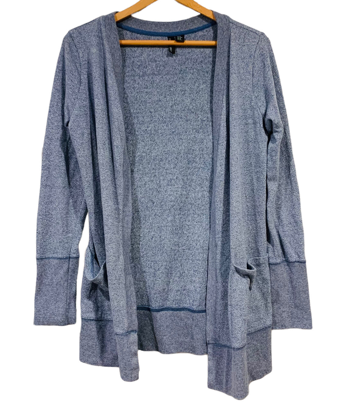 Cynthia Rowley Blue Cardigan Sweater Cotton Open Front Size Medium