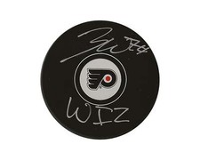 Zayde Wisdom Autographed Philadelphia Flyers Autograph Model Puck Inscribed 
