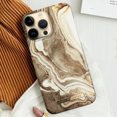Schutzhülle für iPhone 14 Pro Max Luxuriöses Design Golden Sand Marble