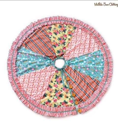 Matilda Jane Christmas Memento Tree Skirt & Matching Stocking 5 Piece Set New - Picture 6 of 6
