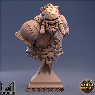 Ork Krieger Jugger Hochmann Büste Bust -  50mm Tabletop Miniatur Figur D&D RPG