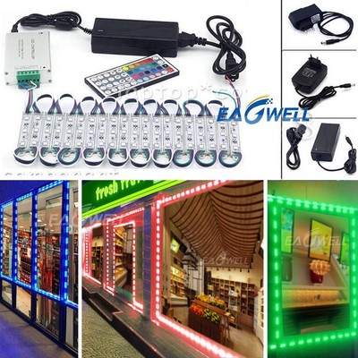 10-100FT 20~200PCS SMD 5050 3 LED Module Store Front Window Light Sign Lamp Kits