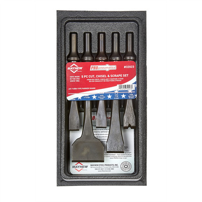 Mayhew Tools 32023 5-Piece Pneumatic Cut Chisel Scrape Set