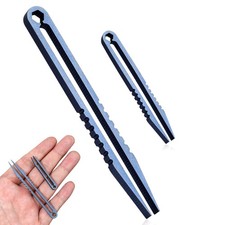 2 Pcs Mini Tweezers Titanium Alloy Tweezers for Outdoor Camping Travel Tool