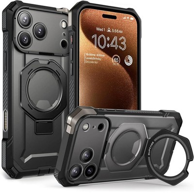 Handyhülle für iPhone 17 Pro Supcase Case Cover Schutzhülle Schwarz-Transparent