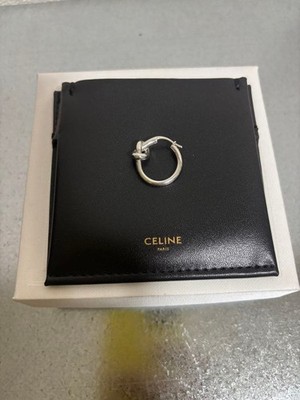 CELINE Knot Earring Silver Single Ear Small Hoop Earring