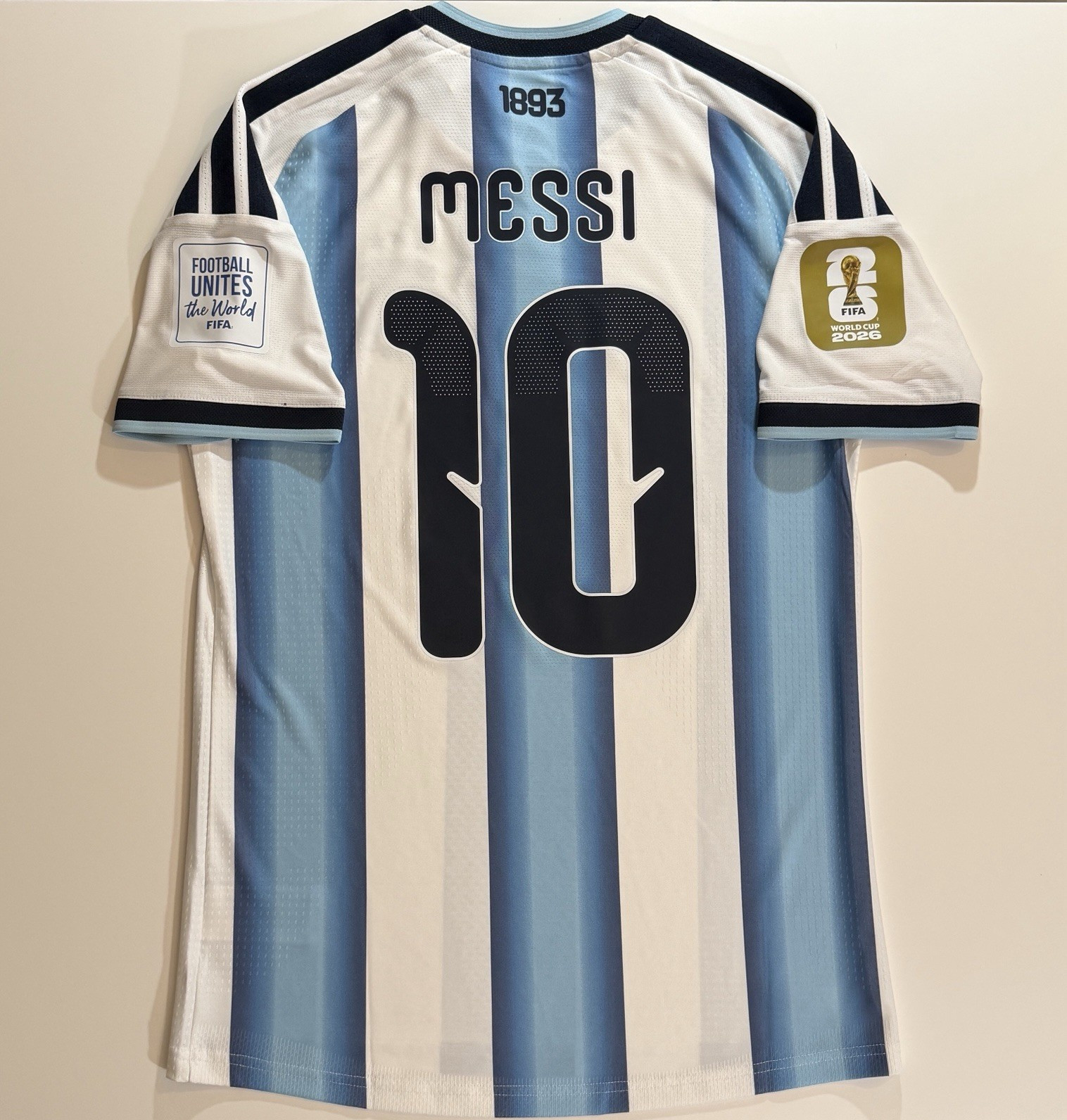 Adidas Argentina WC 2026 Home Authentic Jersey Messi #10 Men’s Size S BNWT