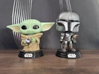 Funko Pop Star Wars Mandalorian And Grogu Bobbleheads