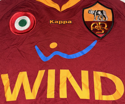 Vintage AUTHENTIC Francesco Totti Kappa AS Roma WIND #10 Jersey