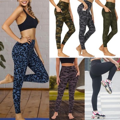 Frauen Fitness Sport Leggings Damen Gym High Waist Gym Yoga Hose mit Stretch
