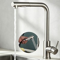 Wasserhahn KüChe Edelstahl 360° KüChenarmatur Ausziehbar Brause Mischbatterie