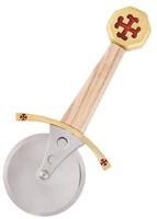 Pizzaschneider Pizzaroller Templer Schwert; Mittelalter Pizzaschneider;