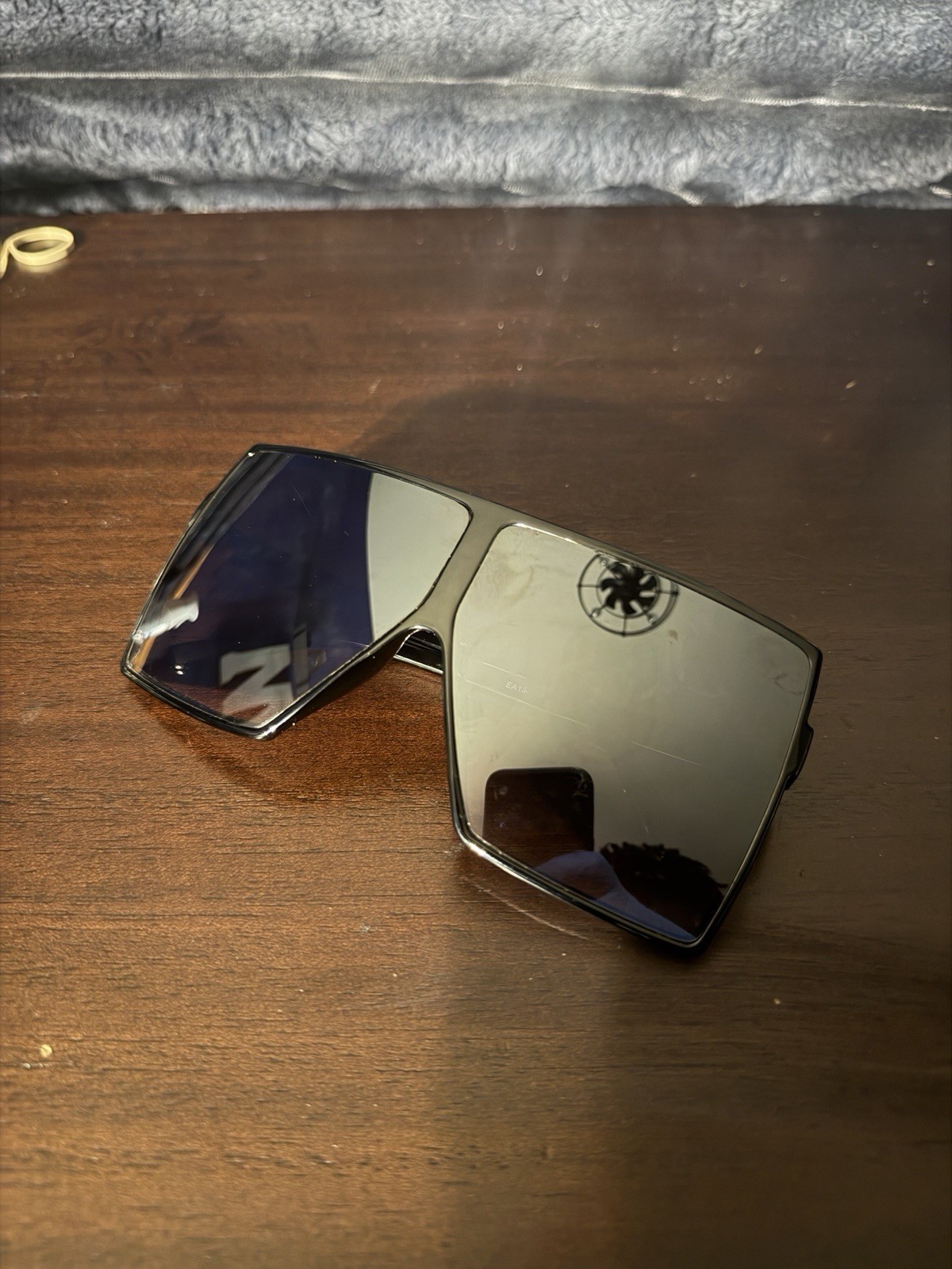 Black Squared Rectangular oversized vintage sungl… - image 2