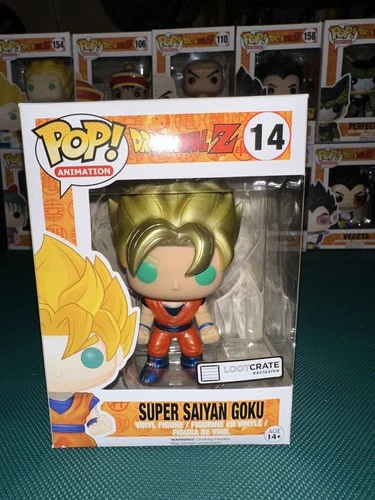 Metallic Super Saiyan Goku - Funko Pop Animation 14 - DBZ - Loot Crate Exclusive