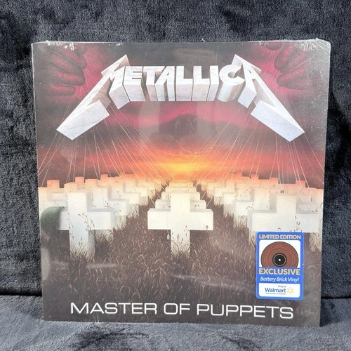 Metallica Master of Puppets Vinyl LP Walmart Exclusive Battery Brick Red SEALED