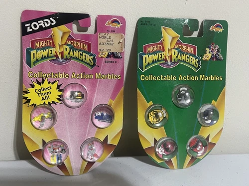 Mighty Morphin Power Rangers Marbles Collectable Vintage Toys BRAND NEW Lot Of 2