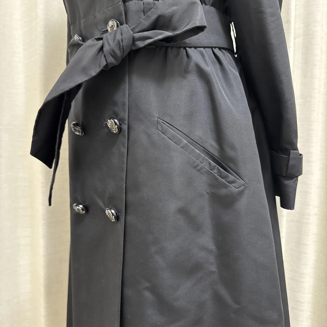 CHANEL trench cappotto nero 36