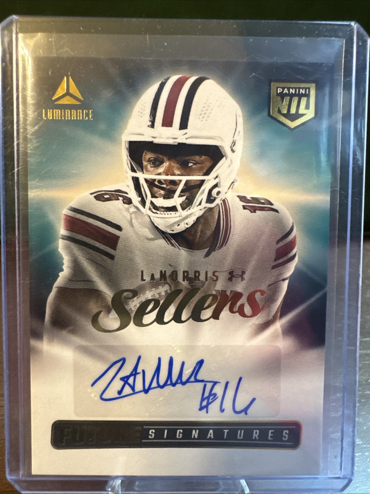 LaNorris Sellers Auto 2025 Panini Luminance #NIL-LSS Future Signatures NIL Gold