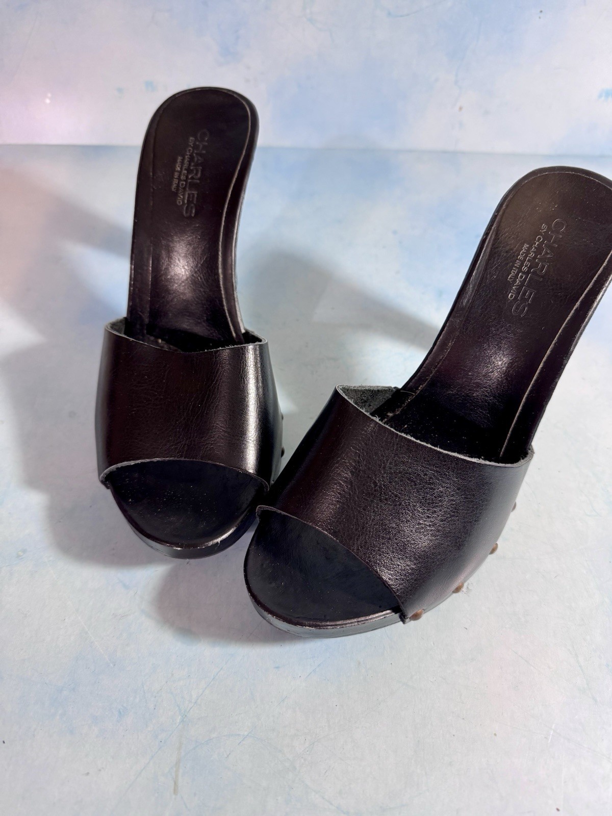 David By Charles David SALVE Studded Heel Mules, Women’s Black Size 8