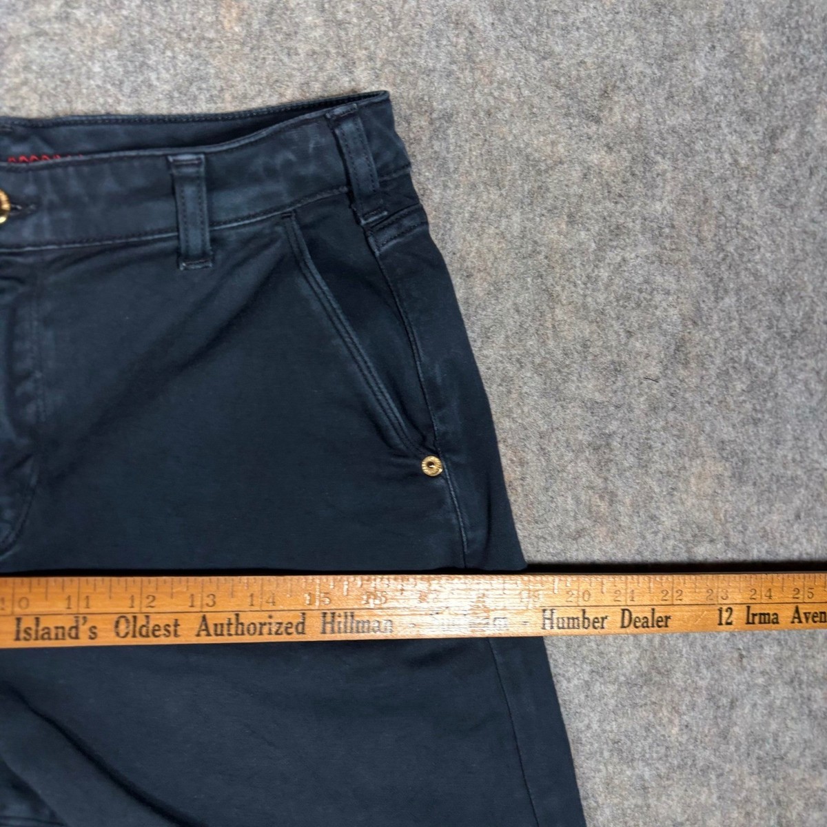 Emporio Armani Jeans Womens 27 Navy Blue Straight Leg Gold Hardware View 6