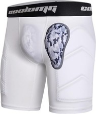 COOLOMG Adult Mens Padded Sliding Shorts with Soft Protective Cup for Basebal...