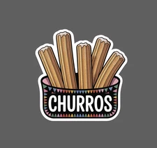 Churros Sticker Waterproof Decal Dessert Food Dinner Snack Gift NEW