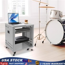 Grey 12U 19.8 22.4 23.6 in Carbon Steel Network Stereo Rack For Nightclubs