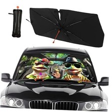 Car Windshield Sun Shade Umbrella Funny Frog Car Umbrella Sun Shade style4184