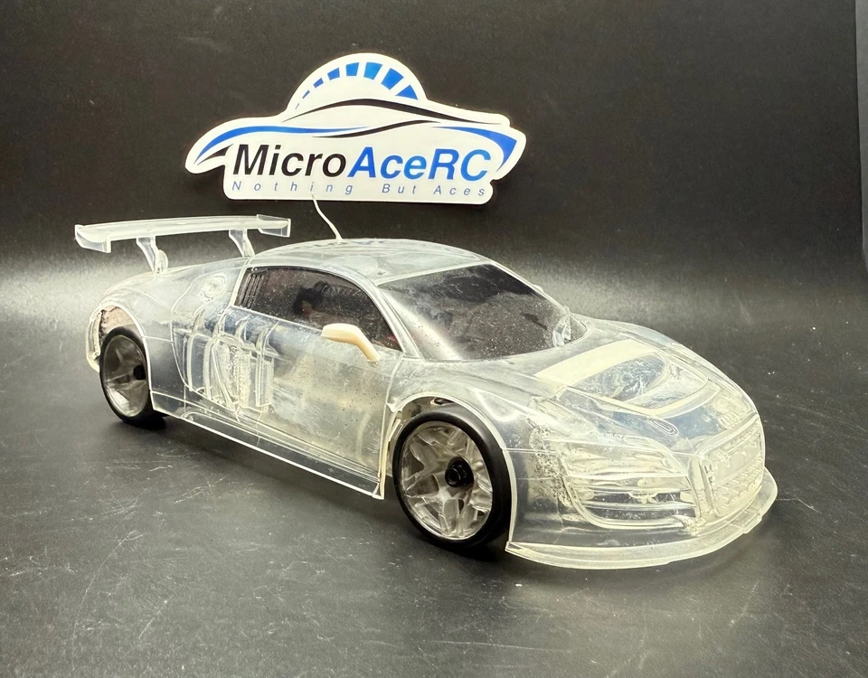 Used Mini-z MR02 ASF Very Rare Clear Audi R8 body and Chassis - Image 2 of 4