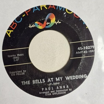 Paul Anka  The Bells At My Wedding / Loveland  45RPM  ABC-Paramount  45-10279