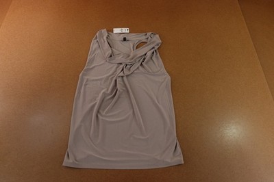 Express Womens X-Small Taupe Stretch Sleeveless Draped Cowl Neck Tank Top NWT