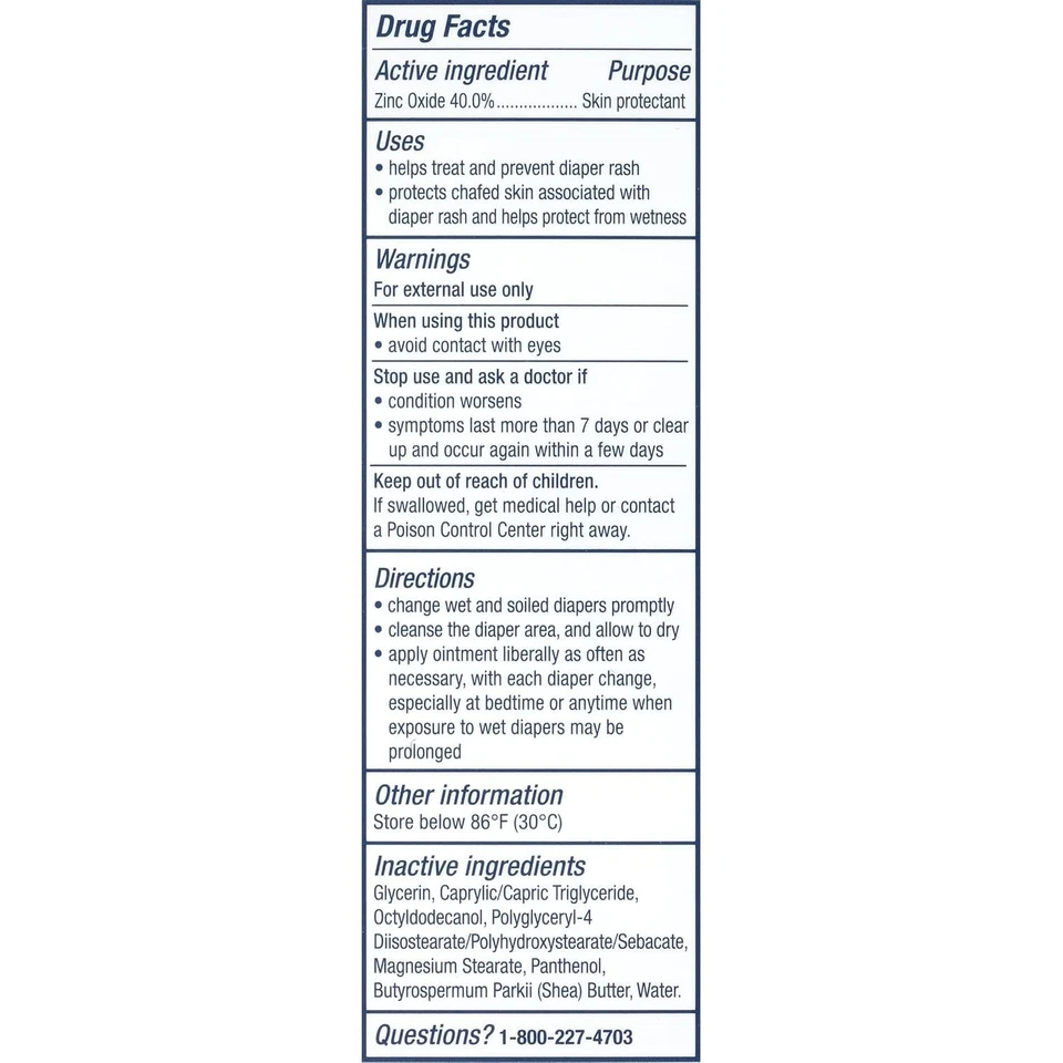 Pasta para erupción de pañales Aquaphor Baby, 40% óxido de zinc, nueva.  3,5 oz (paquete de 3) Foto 2 de 4