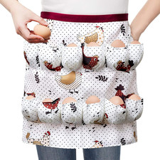 Egg Apron Easter Egg Collecting Apron with 12 Deep Pocket for Chicken Duck Goose