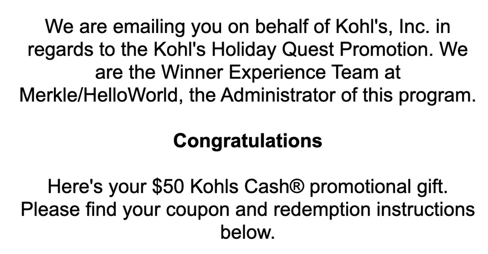 Tarjeta de regalo de $50 de Kohl's Foto 2 de 2