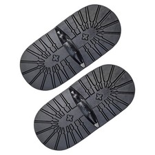 2 Pairs Rubber Half Replacement Soles, Anti-Slip Shoes Heel, Black