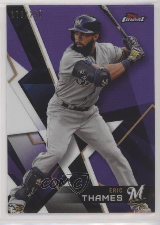 2018 Topps Finest Purple Refractor 170/250 Eric Thames #18 08jk