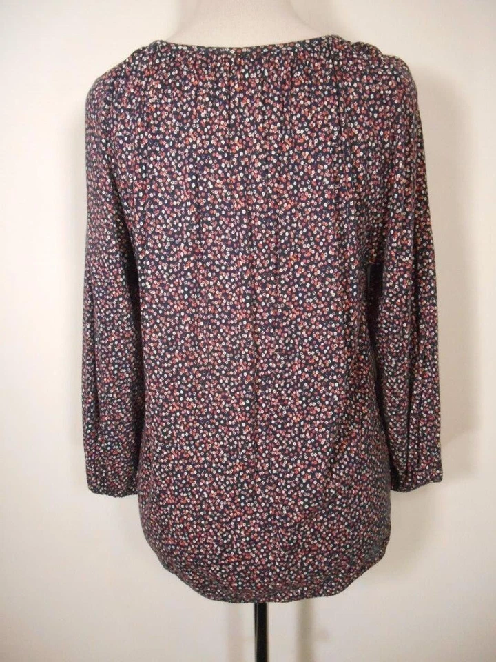 Hermosa Blusa Para Mujer Pequeña Michael Kors Rosa Diseño Floral LS Estilo Campesino Foto 2 de 3