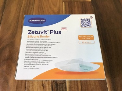 Zetuvit Plus Silicone Border Super Absorbent Dressing 5'' X 5'' BOX OF 10 EXP 2026