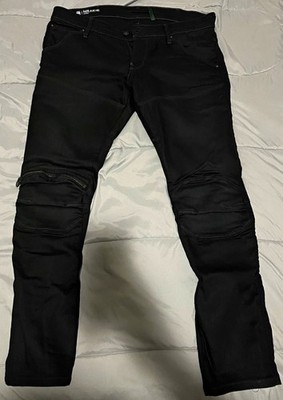 G-Star RAW Men s Black Skinny 5620 3D Zip Knee Jeans