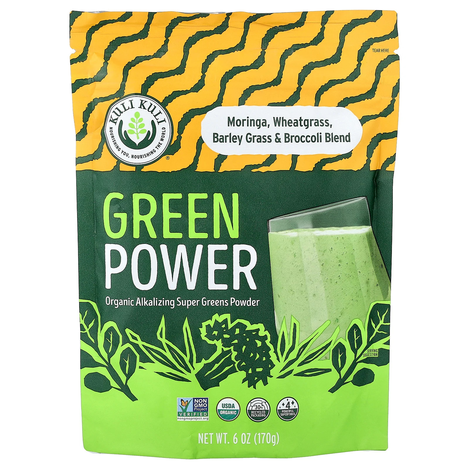 Green Power органический подщелачивающий порошок Super Greens 6 унций 170 г 3790₽