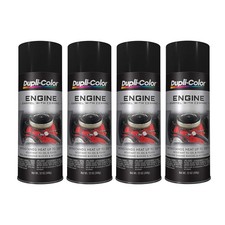 Dupli-color De1635 12oz For Ford Semi-gloss Black Engine Paint Coating 4-pack
