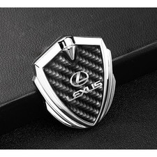 Lexus Silver 3D Metal Car Logo Emblem Badge Waterproof Easy Install