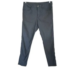 Lululemon ABC Pant Slim Tech Canvas Mens 33 X 32 Navy Travel Casual Stretchy Hip